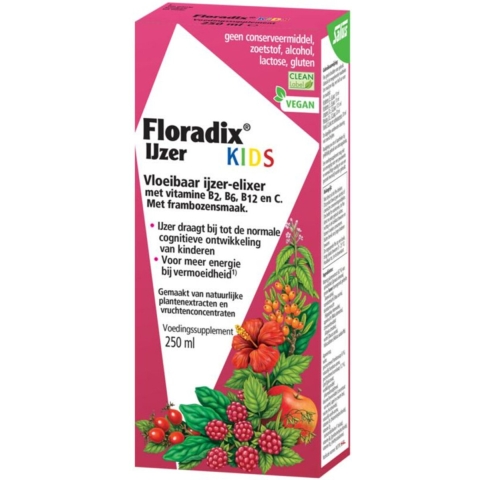 Gratis Verzending: 2x Floradix IJzer Elixer Kids 250 ml