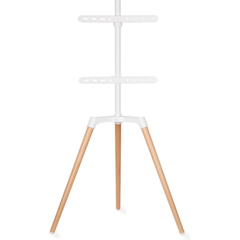 Nedis TVSM7060WT Tv Vloerstandaard 50 - 65 " 35 Kg Scandinavian Design Draaibaar Anti-omval-riem Snap-lock Aluminium / Staal Wit