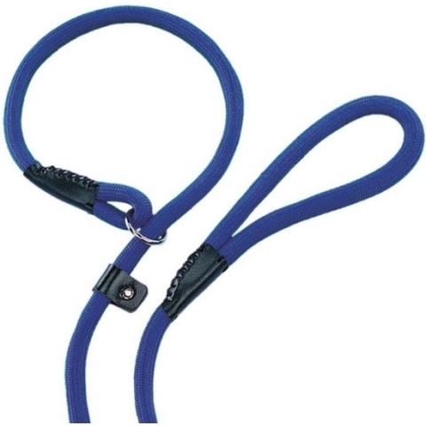 Nobby fun retriever lijn lijn en halsband in 1 blauw 0,9 x 170 cm - 1 st