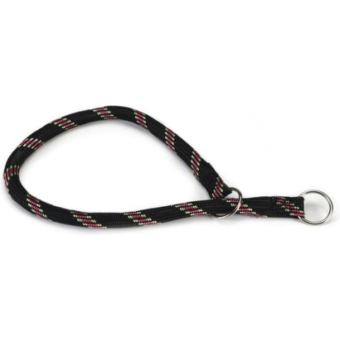 Beeztees - Halsband Hond - Rond - Nylon - Zwart - 60 cm x 13 mm