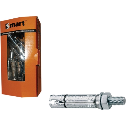 pgb-Europe SMART | Keilbout SMART+ankerstang M10x70x140 Zn | 15 st SM000K001100140E