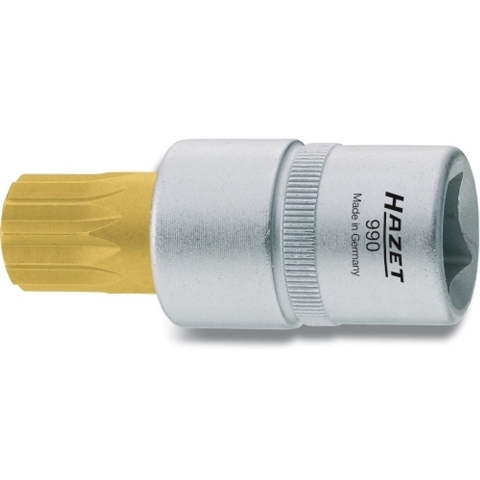 HAZET Dopsleutelbit 990-12 · 1/2 inch (12,5 mm) vierkant hol · Binnenveeltandprofiel XZN · SW M12