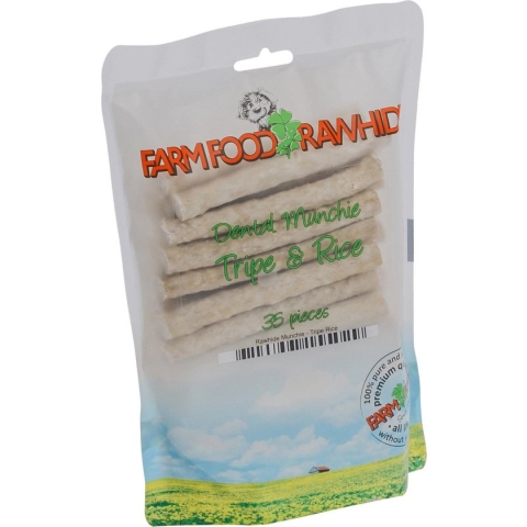 Farm Food Rawhide Dental Munchie Pens Hondensnacks - Rund - 10 cm 35 x 8 g