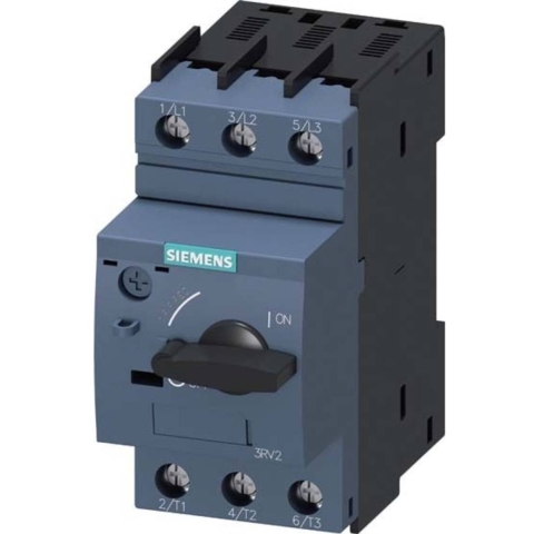 Siemens 3RV2011-1GA10 Vermogensschakelaar 1 stuk(s) Instelbereik (stroomsterkte): 4.5 - 6.3 A Schakelspanning (max.): 690 V/AC (b x h x d) 45 x 97 x 97 mm