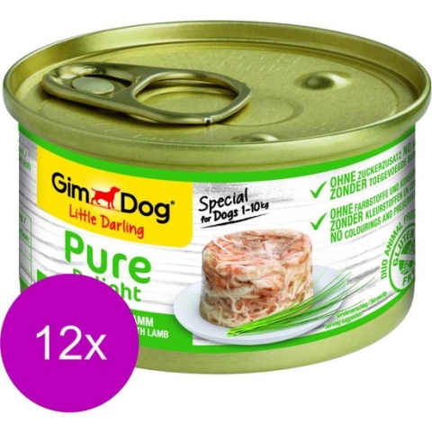Gimdog Little Darling Pure Delight - Kip&Lam - Hondenvoer - 12 x 85 g