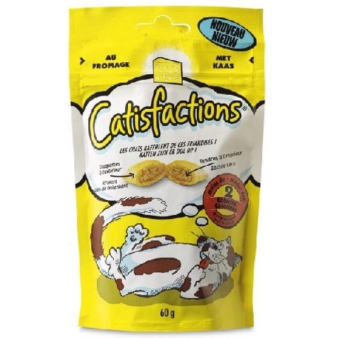 Catisfactions Kattensnoepjes - Kaas - Kattensnack - 60 g - 1 zakje
