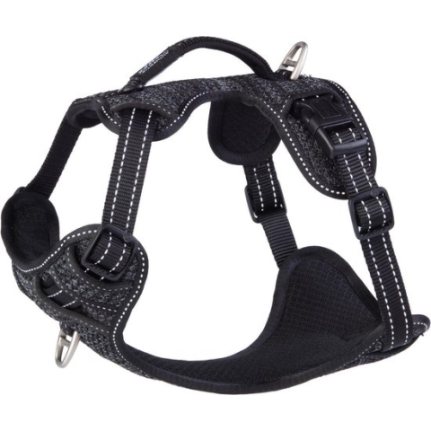 Rogz Explore Tuig Gevoerd Zwart - Hondenharnas - 43-59 cm
