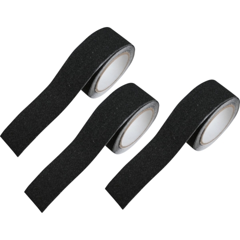 3x stuks anti-slip tape zwart op rol 50 mm x 5 meter -