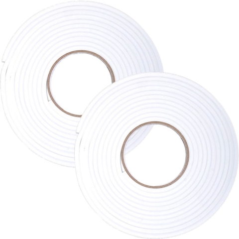 8x Tochtstrips vochtbestendig zelfklevend wit 5 meter -