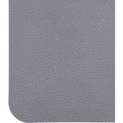 Secret de Gourmet tafel placemat PU- Set van 6x stuks -leer/leer look - grijs - 45 x 30 cm - Tafel o -