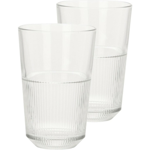 Whisky glazen - 8x - transparant - 360 ml - 8 x 13 cm -