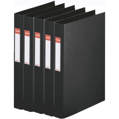 Esselte Ringband mappen/ordners - 5x - zwart - A4 - opbergen - kantoorartikelen -