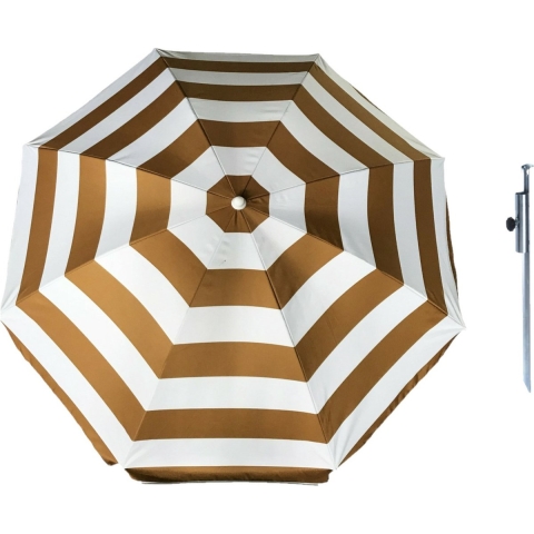 Parasol - goud - D120 cm - incl. draagtas - parasolharing - 49 cm -