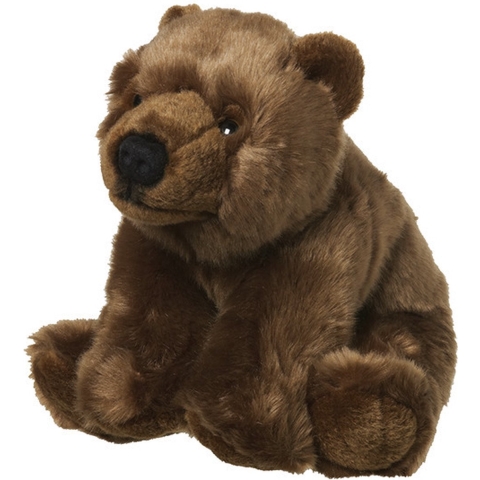 Nature Planet Pluche beer - knuffel beer - bruin - 22 cm - beren knuffelbeesten -