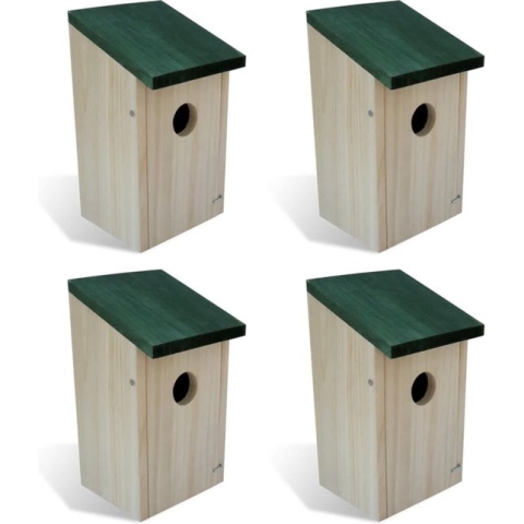 vidaXL-Vogelhuisjes-4-st-12x12x22-cm-hout
