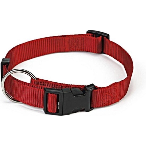 Beeztees - Halsband Hond - Nylon - Rood - 22-35 cm x 10 mm