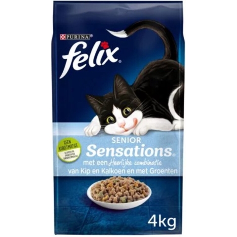 Felix Droog Senior Sensations - Katten droogvoer - 4kg