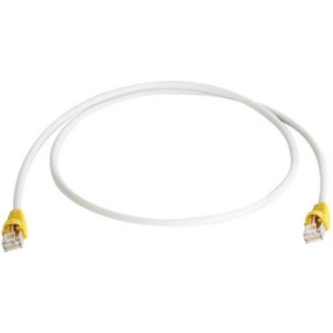 Telegärtner RJ45 (cross) Netwerkkabel Aansluitkabel CAT 6A S/FTP 5.00 m Grijs Vlambestendig, Snagless