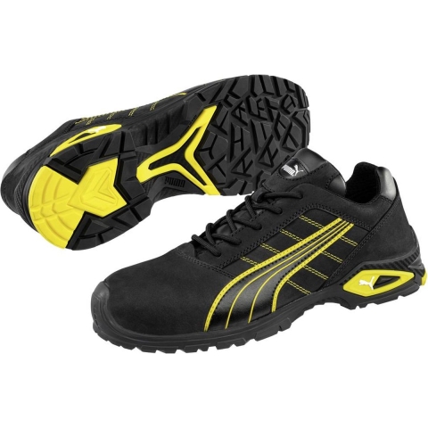 PUMA Safety Sicherheitshalbschuh S3 AMSTERDAM Gr.39 schwarz/gelb, Nubukleder, Alukappe 642710-39 Veiligheidsschoenen S3 Schoenmaat (EU): 39 Zwart/geel 1 paar