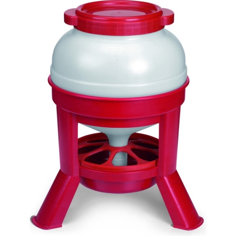 Gaun Pluimvee voertoren – Op pootjes – 16 cm drinkhoogte – 20 Liter – Rood