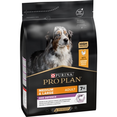 Pro Plan Medium & Large Adult 7+ (Senior) Age Defence - Honden Droogvoer - Kip - 3 kg
