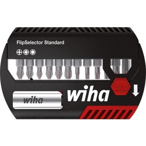 Wiha Bitset FlipSelector Standard 25 mm Phillips, Pozidriv, TORX® 14-delig 1/4" C6,3 - 39040 - 39040