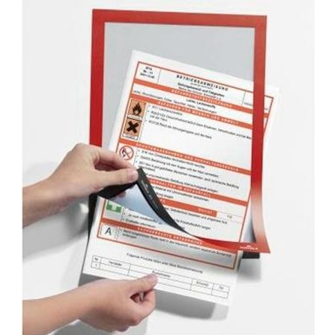 Durable Magneetkader | DIN A4 rood | zelfklevende rugfolie | 2 stuks - 487203 487203