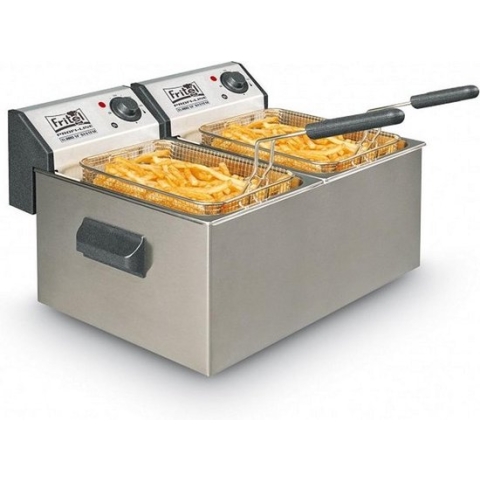 Fritel Profi 3855 - Frituurpan/friteuse 2x5l + 2x3200W