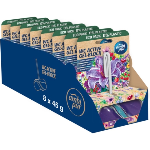 8x Ambi Pur Toiletblok Wild Hibiscus