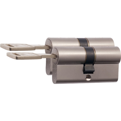 Nemef Set Dubbele europrofielcilinder 142/9 | 3 sleutels | per 2 stuks | gelijksluitend | 61 mm - 9014209302