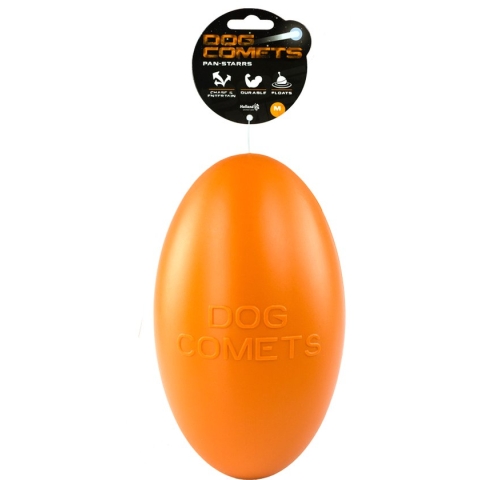 Dog Comets Pan-Stars - 20 cm - Hondenspeelgoed - Hondenbal - Geschikt voor kleine honden - Drijvend - Oranje - M