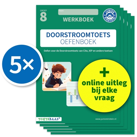 Doorstroomtoets Oefenboek - Werkboek + Online video-uitleg (set van 5) (Paperback)