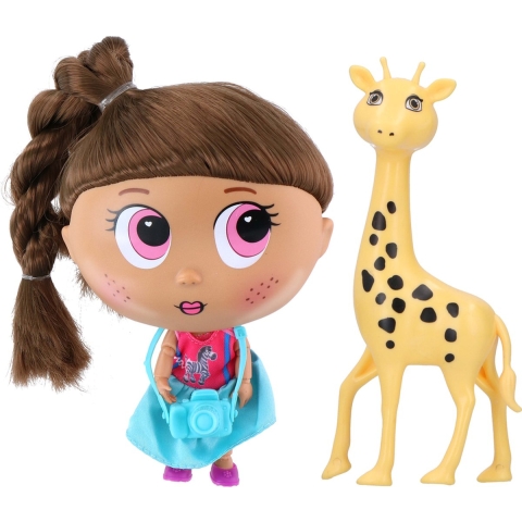 Eddy Toys Poppenset - Met Accessoires - 20x11x19cm - Dierentuinthema