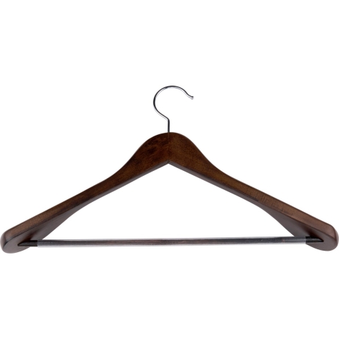 alpina Kledinghanger Hout - Kleerhanger 1 Stuk - Brede Schouders en Anti-Slip - 44 x 23.5 x 5.8 CM