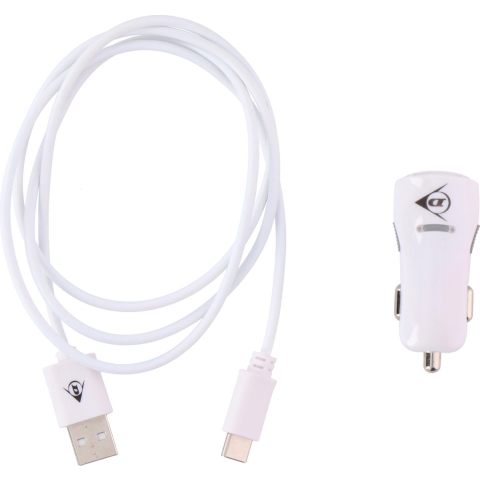 Telefoon Oplader - Type C - 2 USB Poorten - 1 Meter - Wit