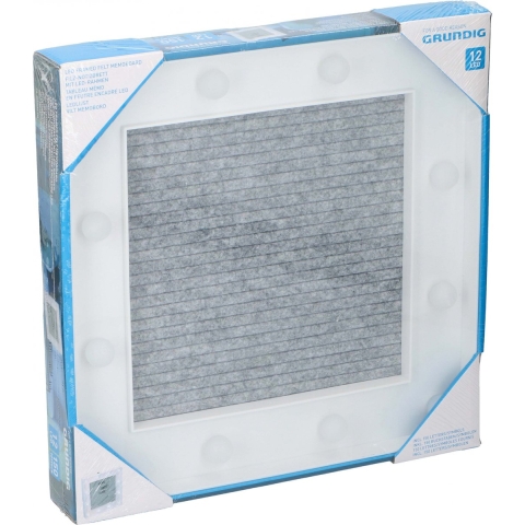 Grundig memobord - 150 letters - Vilt - LED - 30x30cm