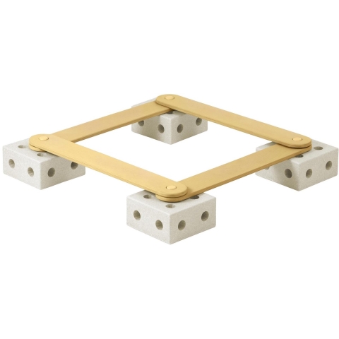 MODU Balans Track - 17 Onderdelen - Waar Grey/Honey Yellow - MODU - OneSize - Activiteitenspeelgoed