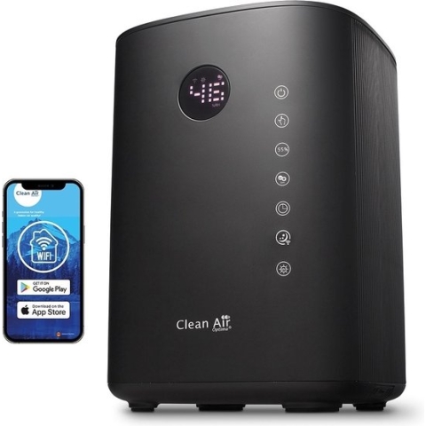 Clean Air Optima® CA-605B Smart Top Filling - 3in1: Luchtbevochtiger met Ionisator, UVC-lamp en Aromatherapie - Topdesign!