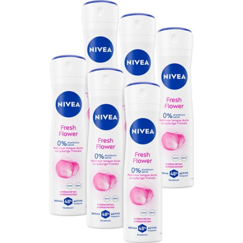 6x Nivea Deodorant Spray Fresh Flowers 150 ml