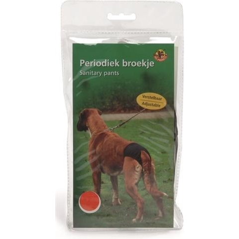 Beeztees Periodiek Broekje - Hond - Zwart - M - 46-52 cm