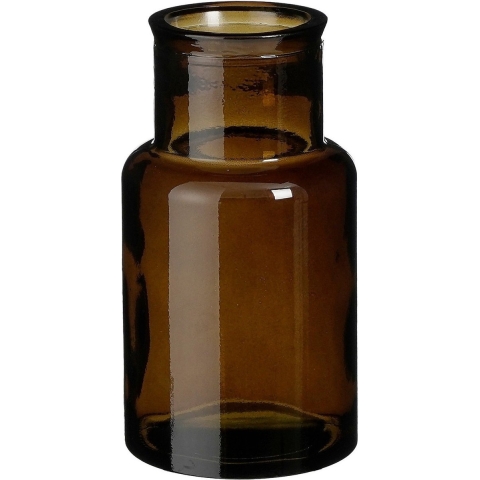 Bloemenvaas Garcia - gerecycled glas - donkergroen transparant - D15 x H28 cm -