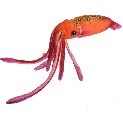 Wild Republic pluche octopus/inktvis knuffel - oranje - 38 cm - zeedieren knuffeldier -