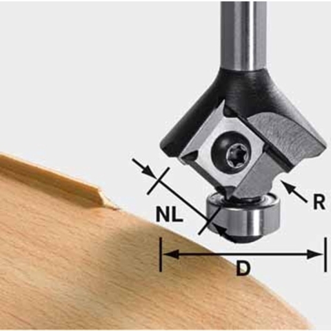 Festool Accessoires Keermes-afrondfrees HW S8 HW R2 D28 KL12,7OFK - 499809