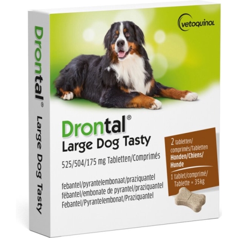 Drontal Ontworming Tabletten Hond vanaf 35 kg 2 tabletten