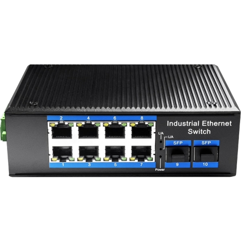 Cudy 8-poorts Gigabit industriële PoE+ switch met 2 SFP-slots