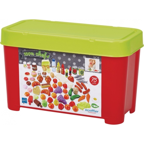 Ecoiffier 100% Chef Speelgoed Eten, 75dlg.