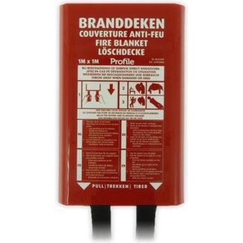 PROFILE branddeken - 1x1 meter - NIET GESCHIKT VOOR FRITUUR- EN OLIEBRANDEN