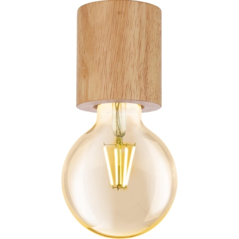 EGLO Turialdo - Plafondlamp - E27 -Ø 7 cm - Bruin - FSC Hout
