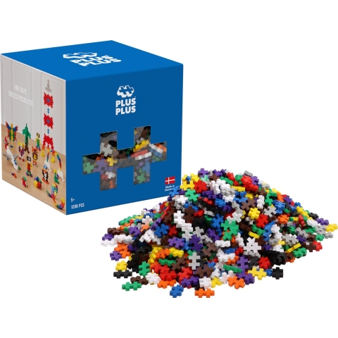 Plus-Plus Basic 1200 delige bouwset - 3320 - Bouwspeelgoed - Constructiespeelgoed - Set met bouwstenen - Vanaf 5 jaar