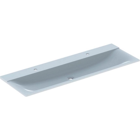 Geberit Xeno2 wastafel 140 cm 2 kraangaten zonder overloop, wit